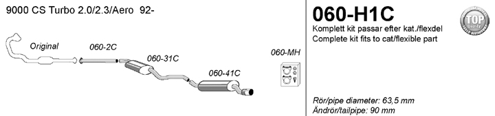 Avgassystem 060-H1C